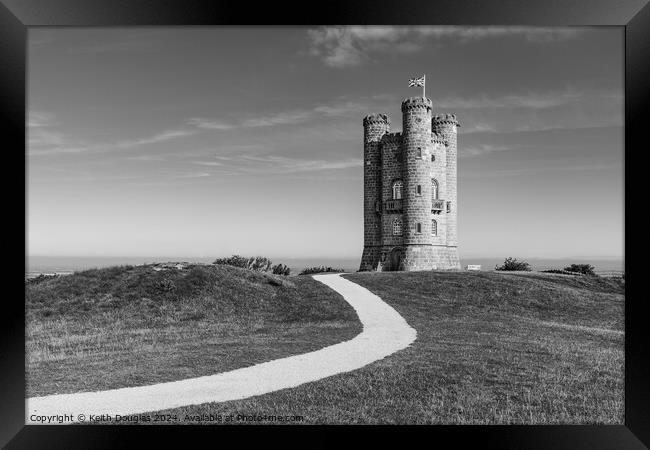 Broadway Tower in the Cotswolds Framed Print by Keith Douglas