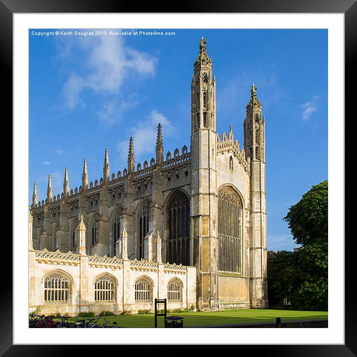 Kings College Chapel, Cambridge Framed Mounted Print by Keith Douglas