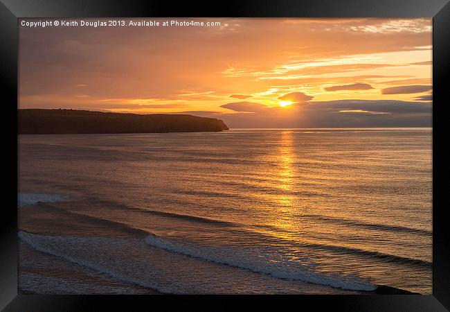 Sunset at Whitby Framed Print by Keith Douglas