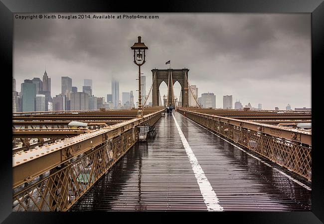  Brooklyn Bridge Framed Print by Keith Douglas