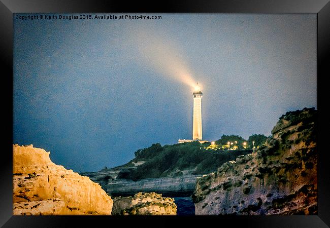 Biarritz Lighthouse Framed Print by Keith Douglas