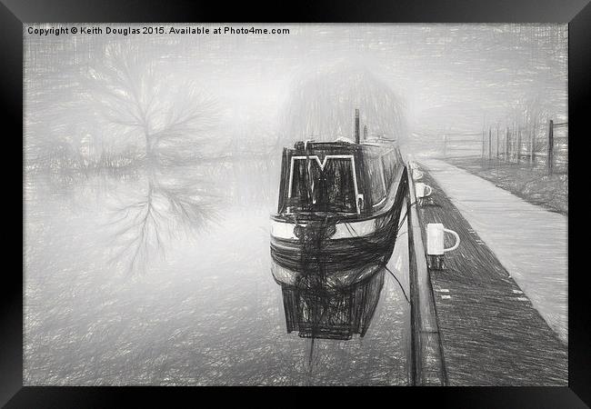 Moored in the fog Framed Print by Keith Douglas