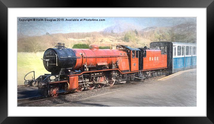  River Mite Steam Engine Framed Mounted Print by Keith Douglas