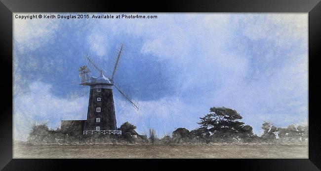  Burnham Windmill Framed Print by Keith Douglas