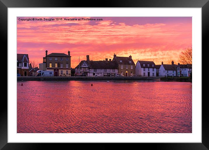 Godmanchester Sunrise Framed Mounted Print by Keith Douglas