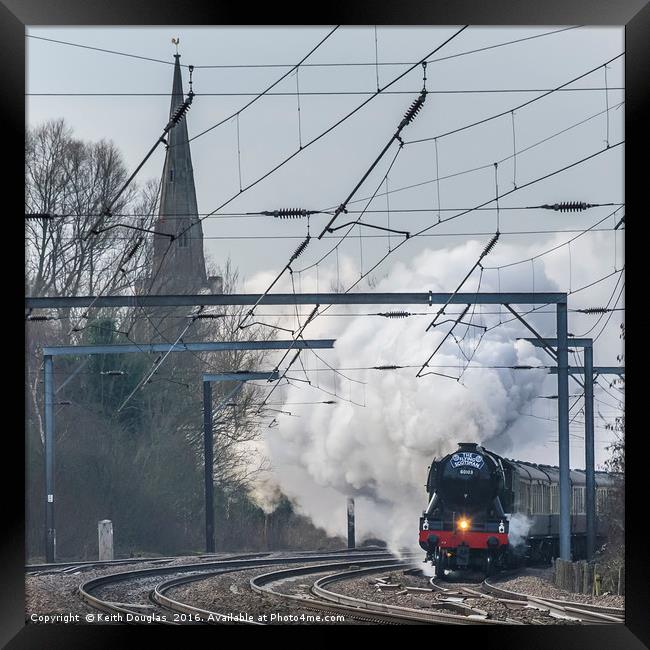 Flying Scotsman - Steaming through Framed Print by Keith Douglas