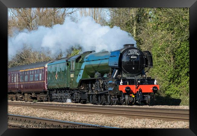 Flying Scotsman heads for London Framed Print by Keith Douglas