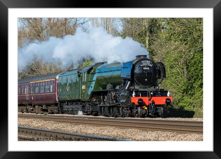 Flying Scotsman heads for London Framed Mounted Print by Keith Douglas