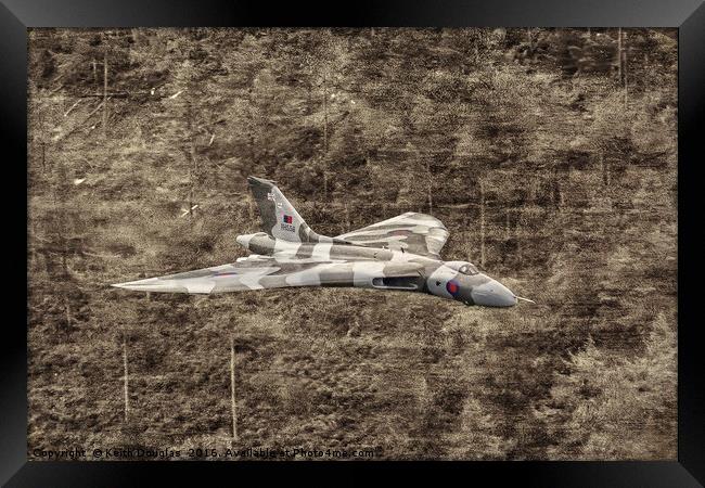 The Last Flying Vulcan Framed Print by Keith Douglas