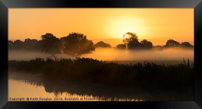 Misty Sunrise Framed Print by Keith Douglas