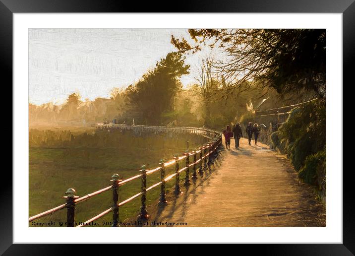 Promenade Framed Mounted Print by Keith Douglas