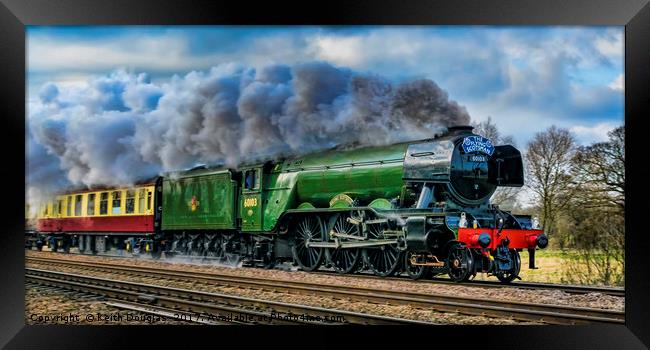 Flying Scotsman steaming to the North Framed Print by Keith Douglas