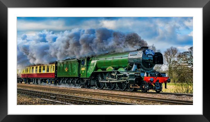 Flying Scotsman steaming to the North Framed Mounted Print by Keith Douglas