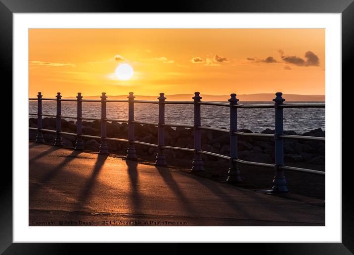 Shadows on the Prom Framed Mounted Print by Keith Douglas