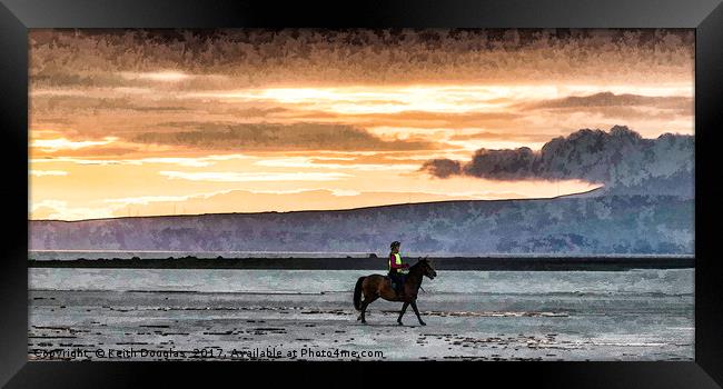 Riding on the Sands Framed Print by Keith Douglas