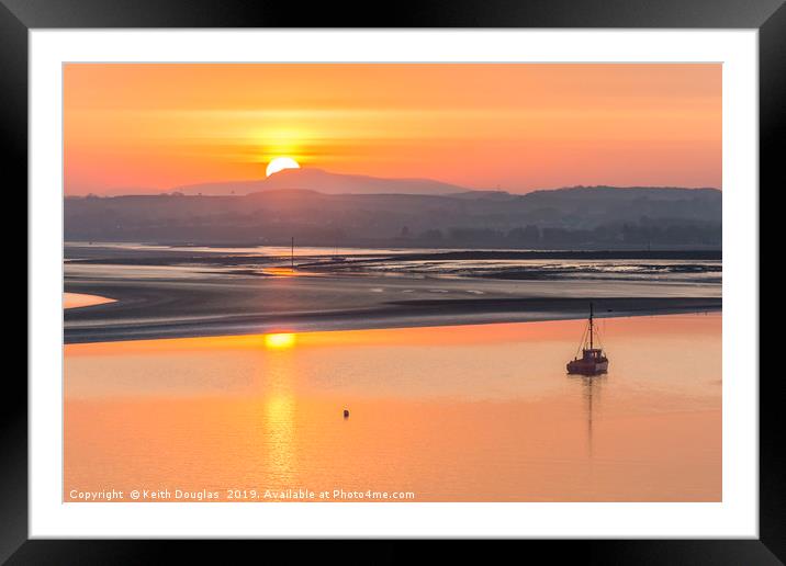 Morecambe Bay Sunrise Framed Mounted Print by Keith Douglas