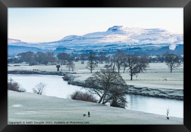River Lune in Winter Framed Print by Keith Douglas