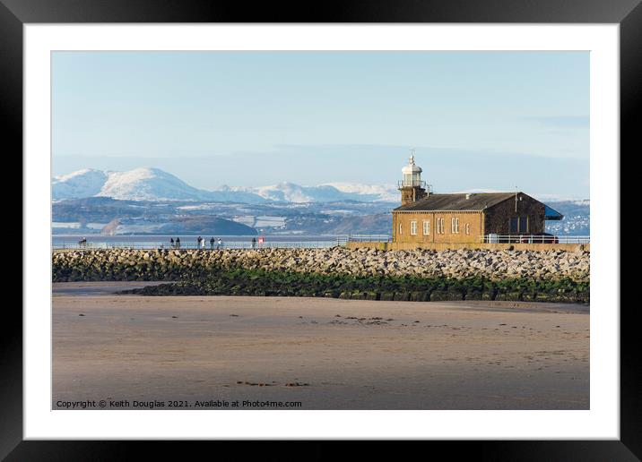 Stone Jetty in Winter Framed Mounted Print by Keith Douglas