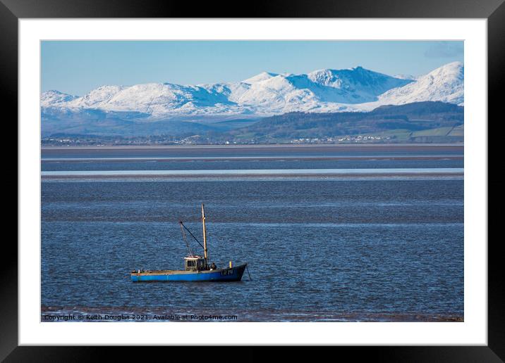 Boat in Morecambe Bay (Winter) Framed Mounted Print by Keith Douglas