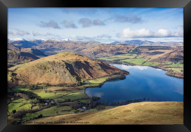 Ullswater and Hallin Fell Framed Print by Keith Douglas