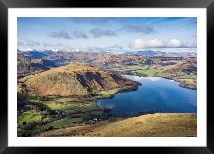 Ullswater and Hallin Fell Framed Mounted Print by Keith Douglas