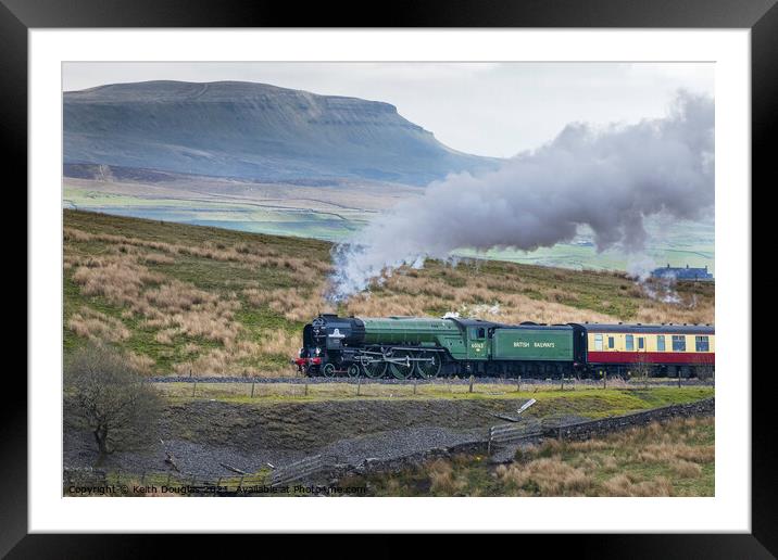 Tornado on the Settle To Carlisle Line Framed Mounted Print by Keith Douglas