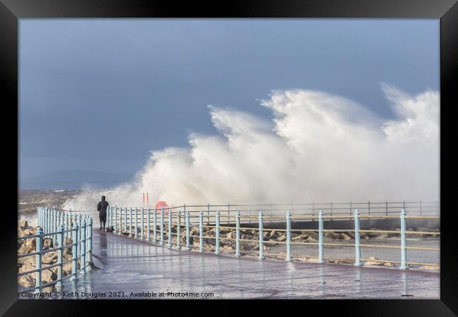 Dodging the Waves at Morecambe Framed Print by Keith Douglas