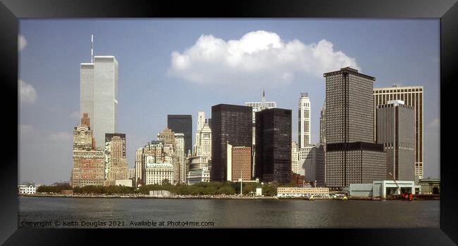 Manhattan Skyline 1979 Framed Print by Keith Douglas