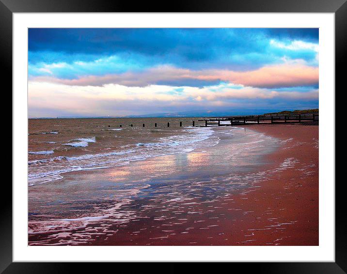 Blue sunset Framed Mounted Print by Sally Coleman