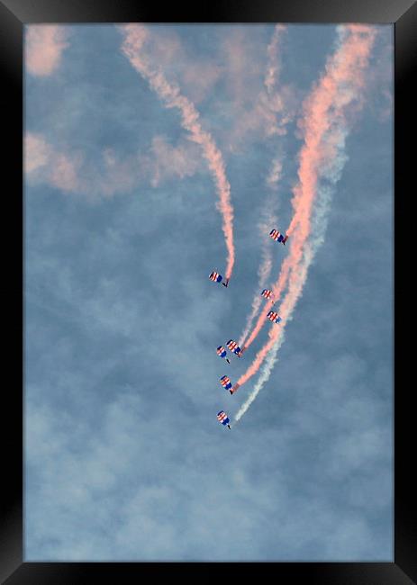 RAF Parachute Team Framed Print by Peter Orr