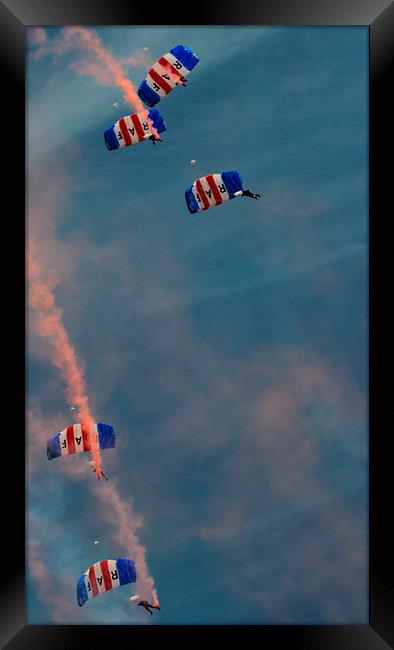 RAF Parachute Team Framed Print by Peter Orr