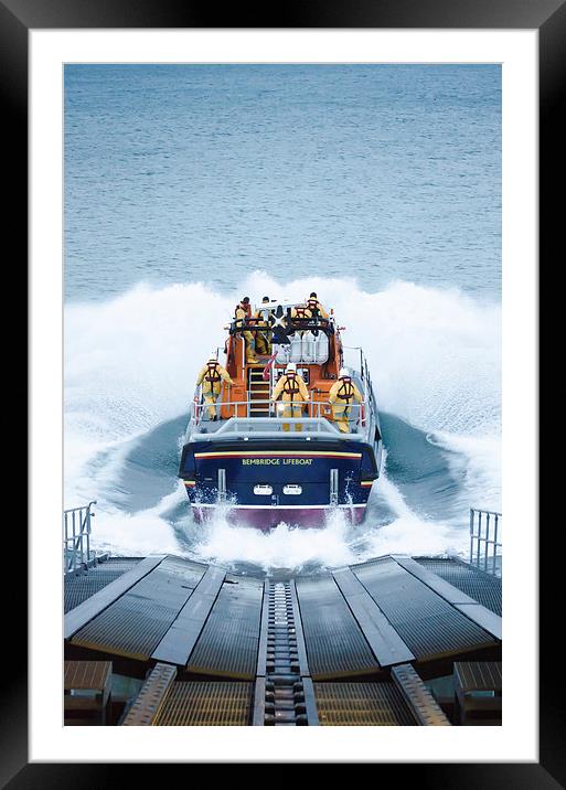 Lifeboat Splash Framed Mounted Print by Paul Walker