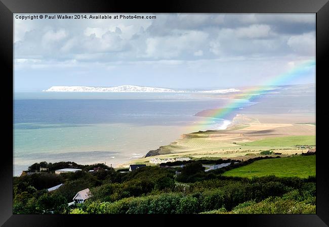  Coastal Rainbow Framed Print by Paul Walker
