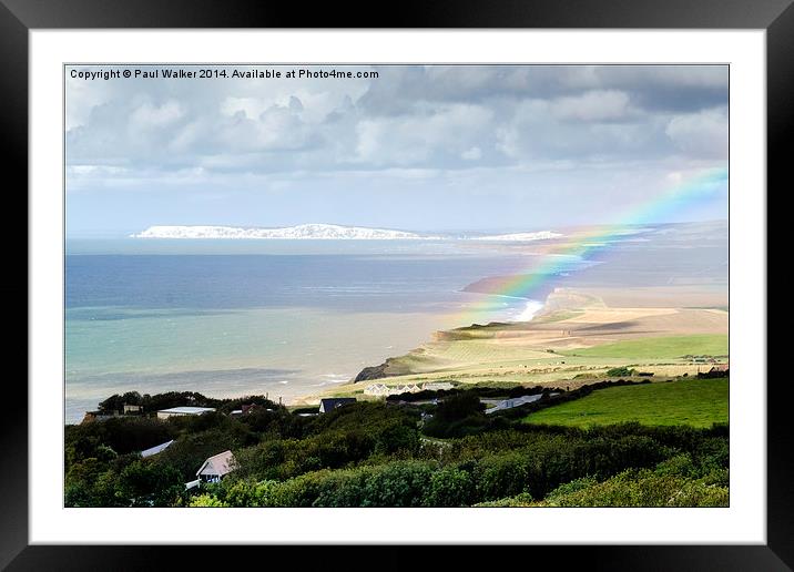  Coastal Rainbow Framed Mounted Print by Paul Walker