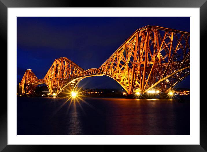 Blue hour starbursts Framed Mounted Print by Lorraine Paterson