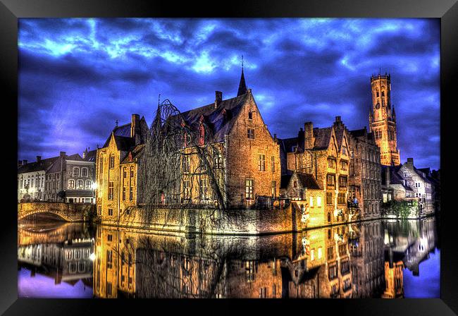  Reflections in Brugge Framed Print by Lorraine Paterson