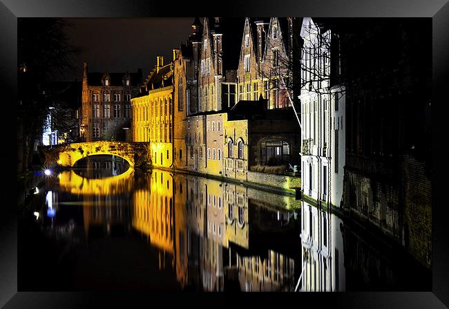 Beautiful Brugge canals  Framed Print by Lorraine Paterson