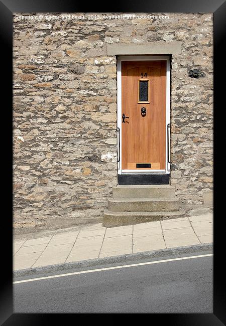 door on hill Framed Print by mazza and beksa beksa