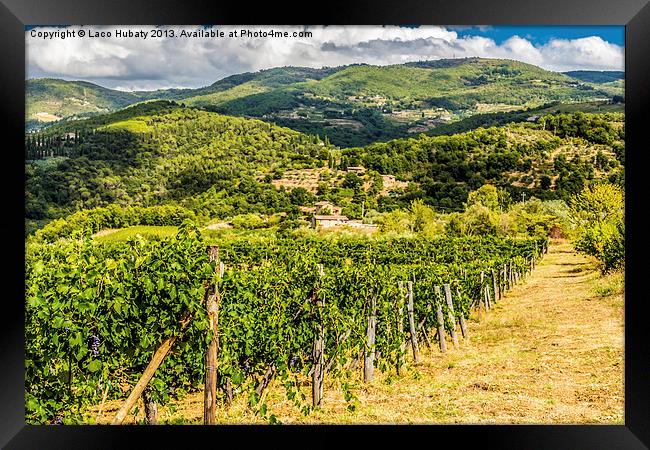Tuscanys countryside Framed Print by Laco Hubaty