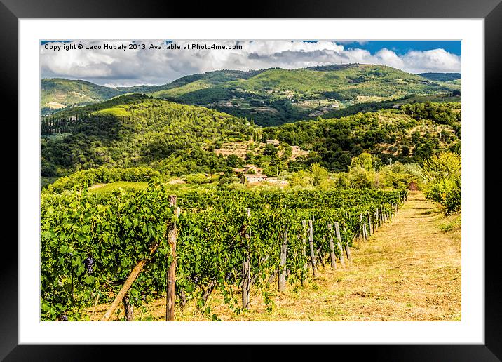 Tuscanys countryside Framed Mounted Print by Laco Hubaty