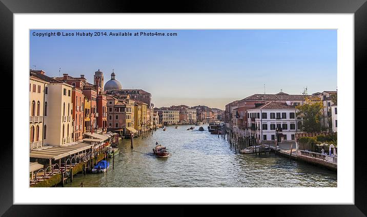 Venice city of canals Framed Mounted Print by Laco Hubaty