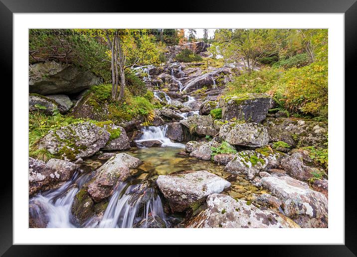 Waterfall near Morskie oko Framed Mounted Print by Laco Hubaty