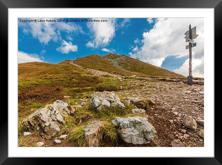 Lets go to top of the peak Framed Mounted Print by Laco Hubaty