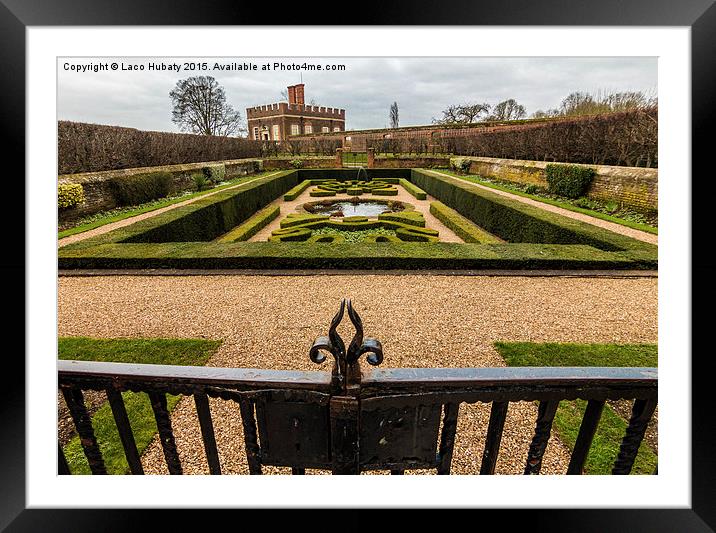  Hampton Court garden Framed Mounted Print by Laco Hubaty
