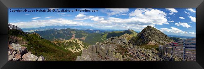 View from Chopok peak panorama Framed Print by Laco Hubaty