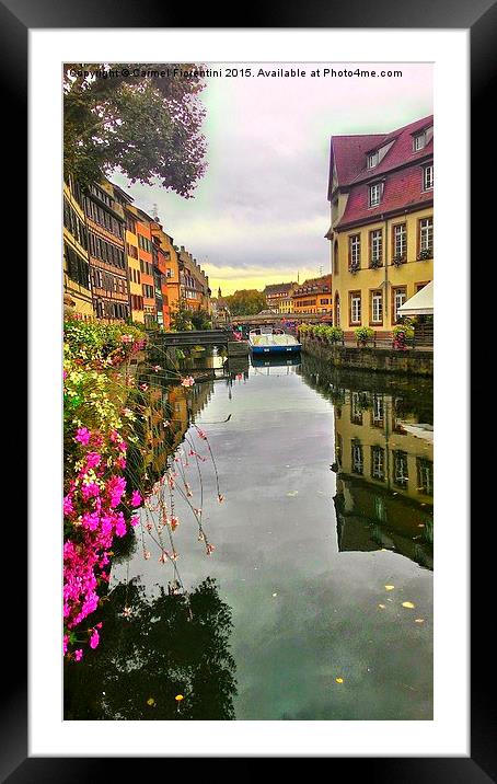  River L'Ill Strasbourg Framed Mounted Print by Carmel Fiorentini