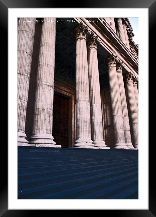 St Pauls Cathedral Framed Mounted Print by Carmel Fiorentini