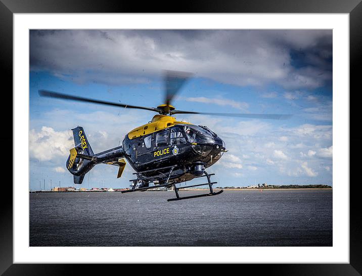 Coming into land in action Framed Mounted Print by matthew  mallett