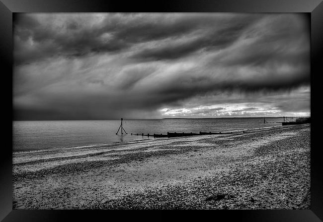 Storm approaching from the East Framed Print by matthew  mallett