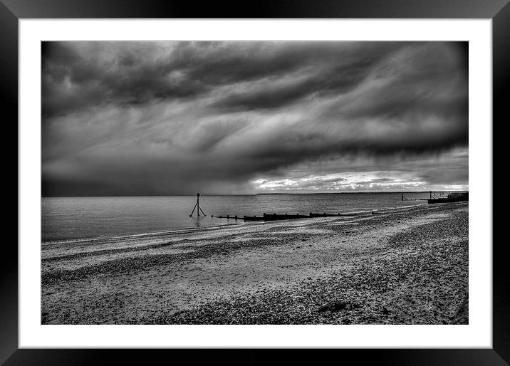 Storm approaching from the East Framed Mounted Print by matthew  mallett